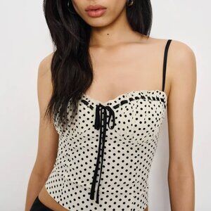 Reformation Andrea Top $148 Eclipse Dot NWT
